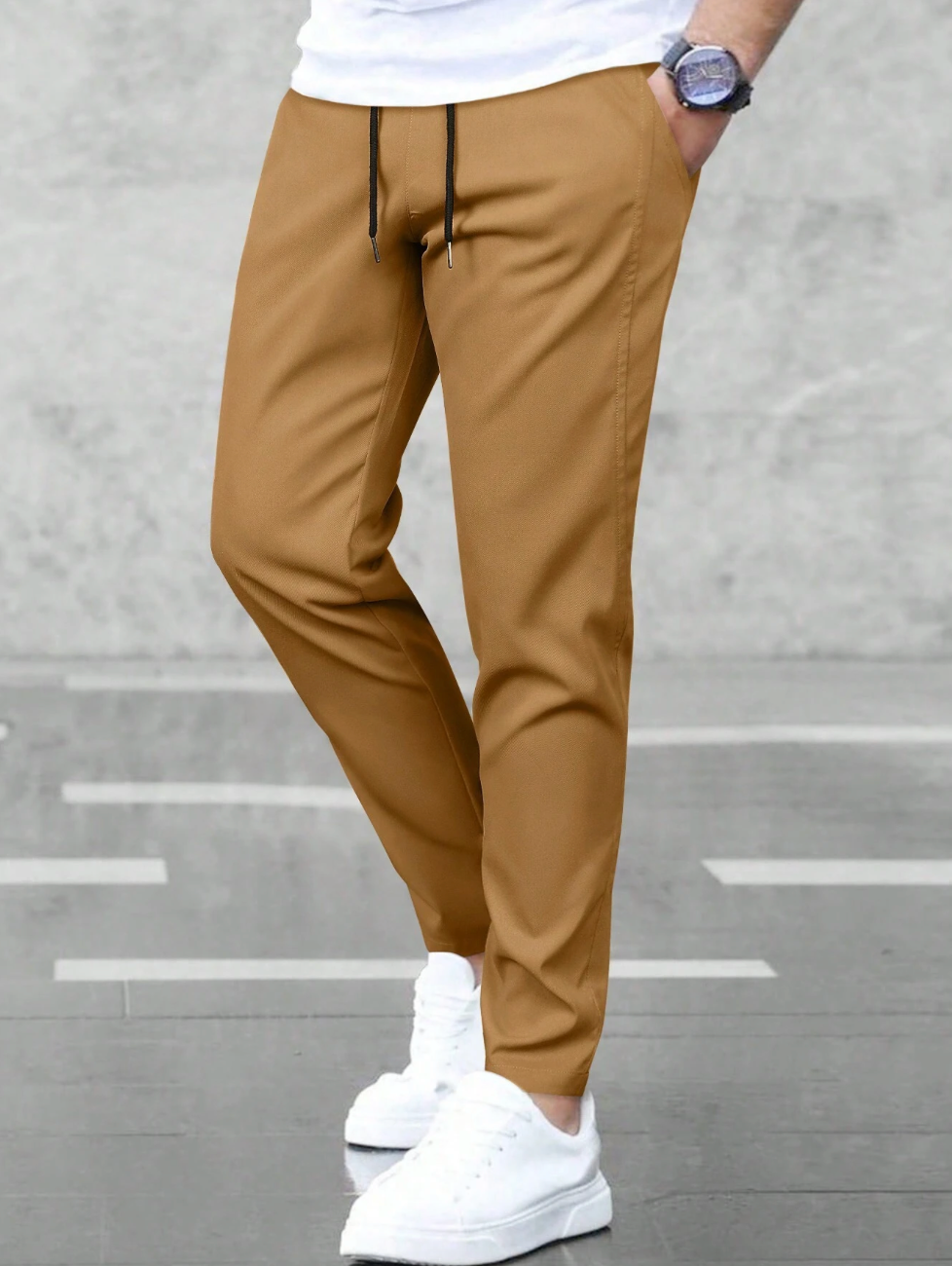 Pantalon élégant homme avec cordon de serrage