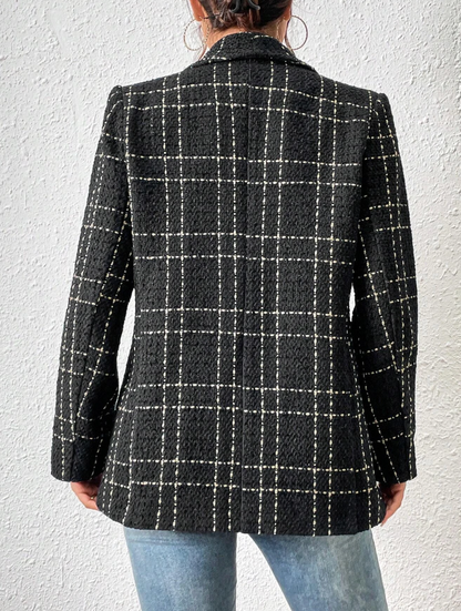 Blazer avec motif à carreaux