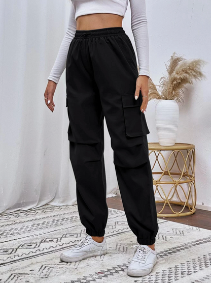 Pantaloni cargo con coulisse