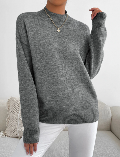 Eleganter Pullover mit hohem Kragen