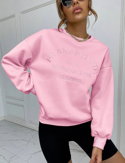 Sweat-shirt avec broderie en lettres