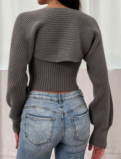 Top avec boléro élégant en tricot