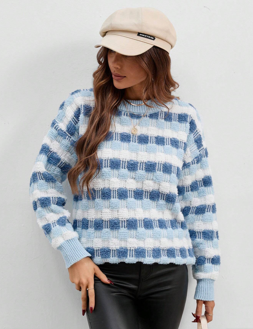 Stylischer Pullover mit Karomuster