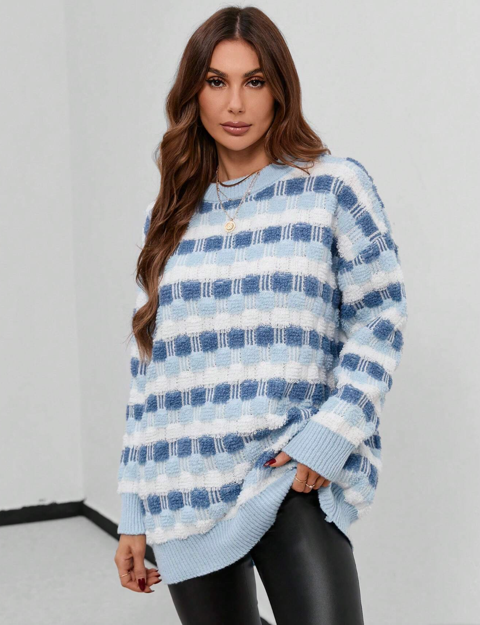 Stylischer Pullover mit Karomuster