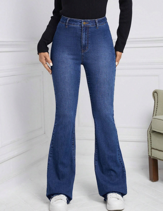 Jeans évasé à taille haute