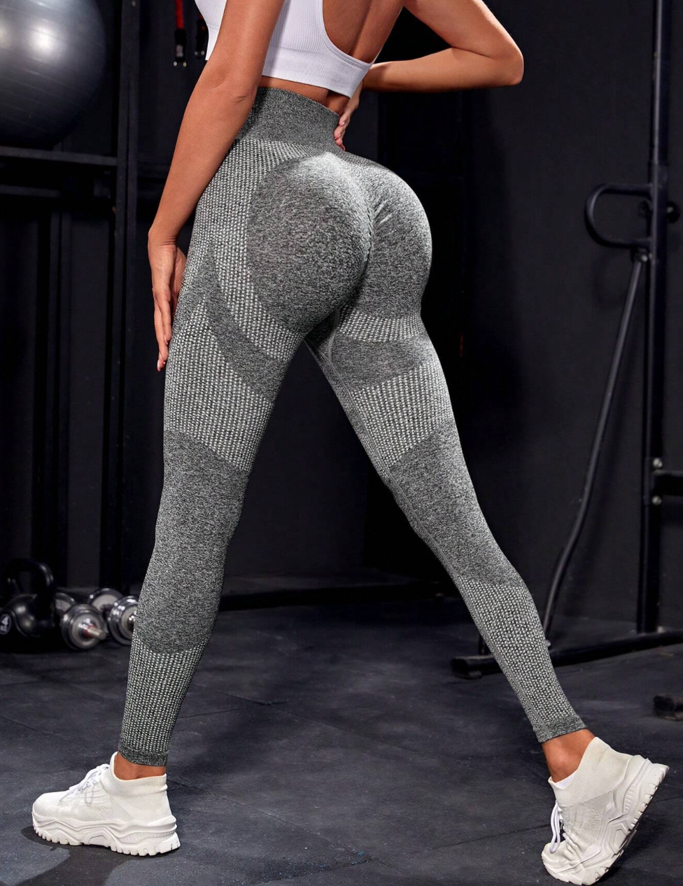 Leggings sportivi con fascia in vita