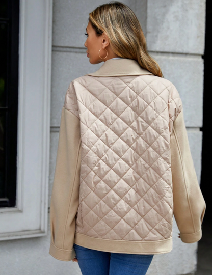 Manteau élégant matelassé avec deux poches