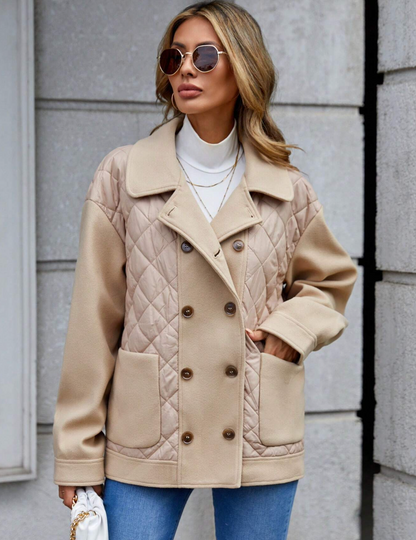 Elegante cappotto trapuntato con due tasche