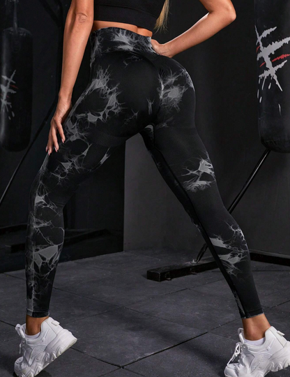 Sportleggings mit Buchstabengrafik