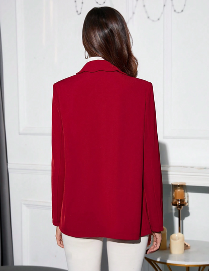 Blazer elegante con bordo arcuato