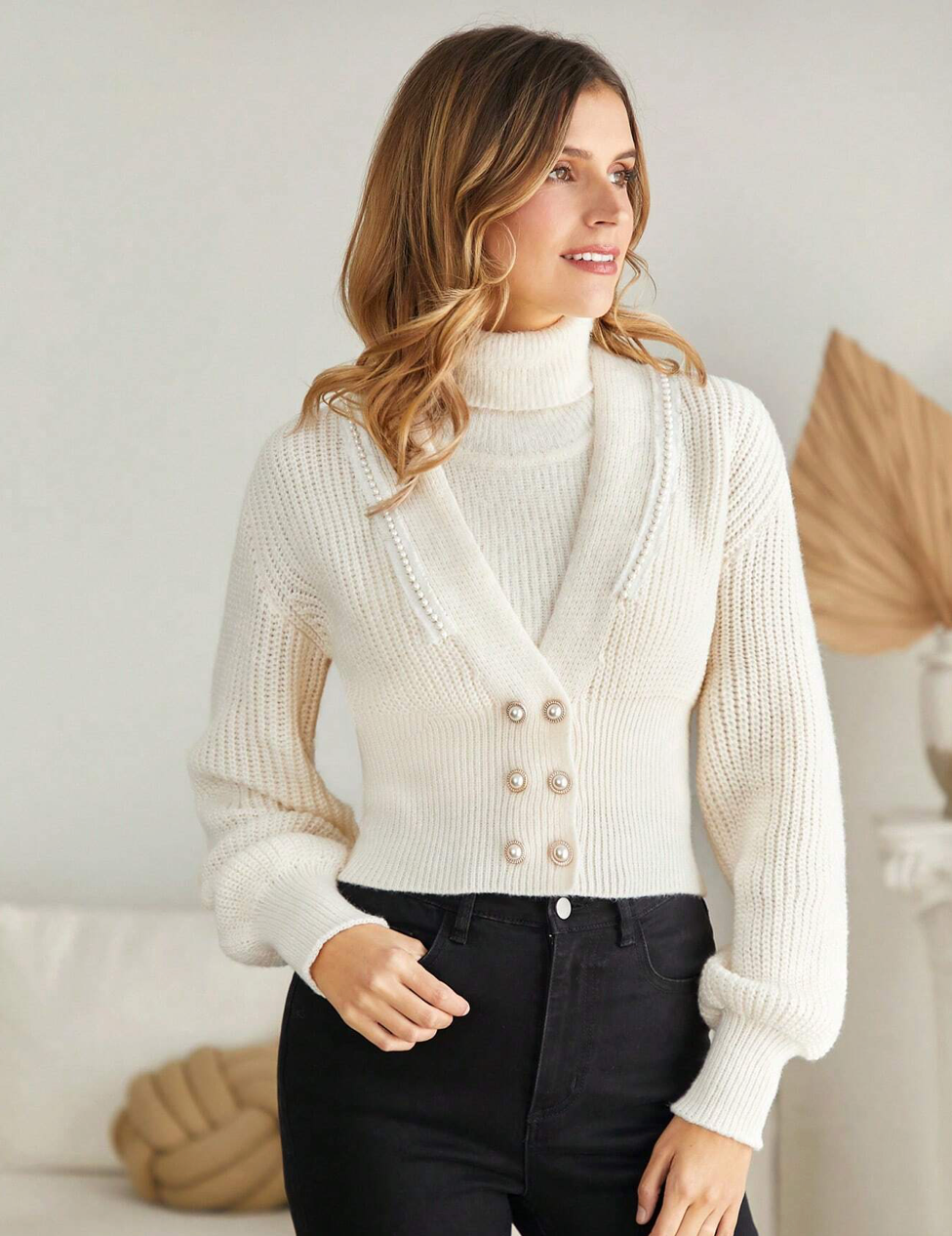 Elegante cardigan doppiopetto