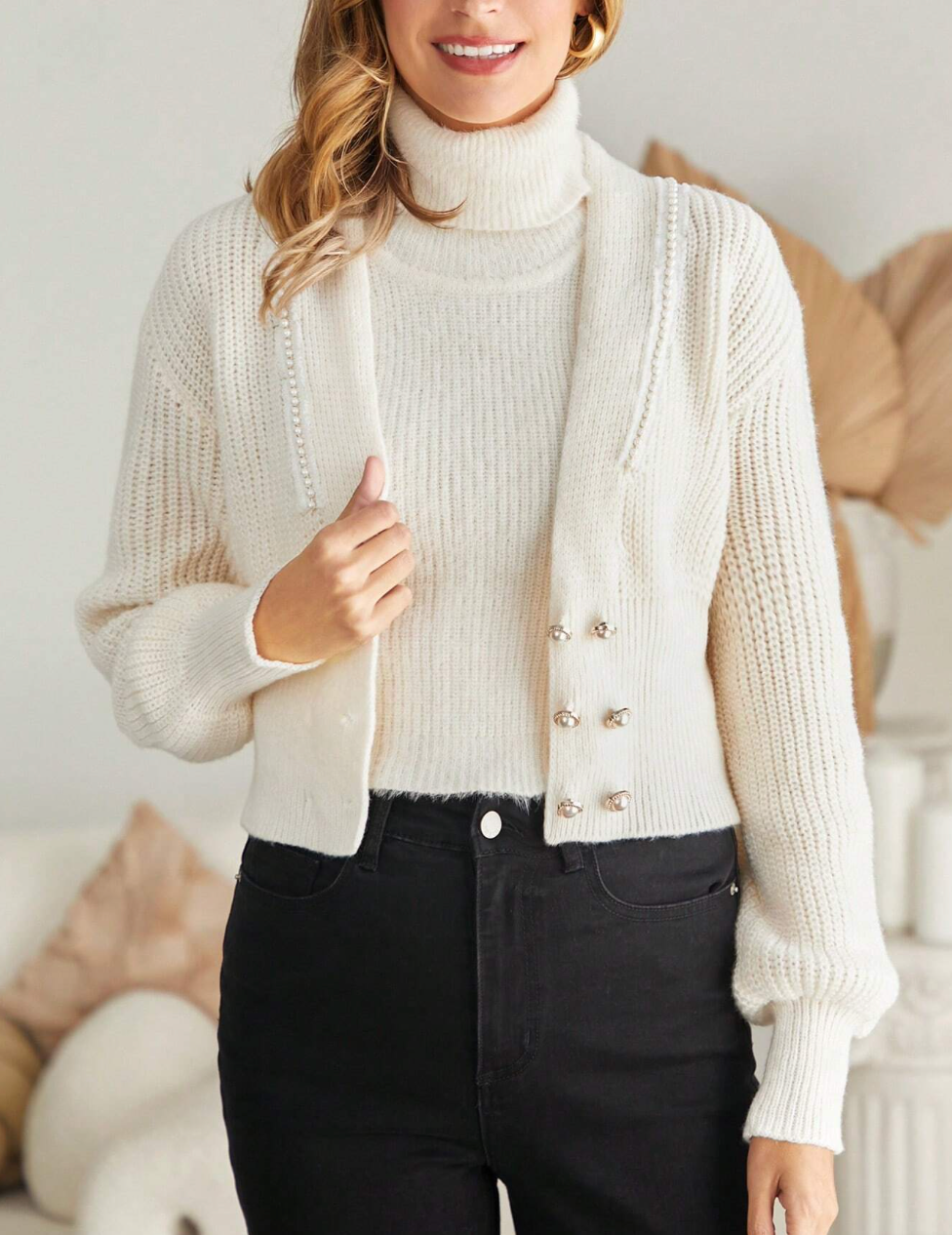 Elegante cardigan doppiopetto