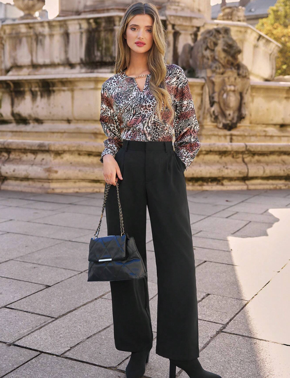 Blouse avec imprimé léopard