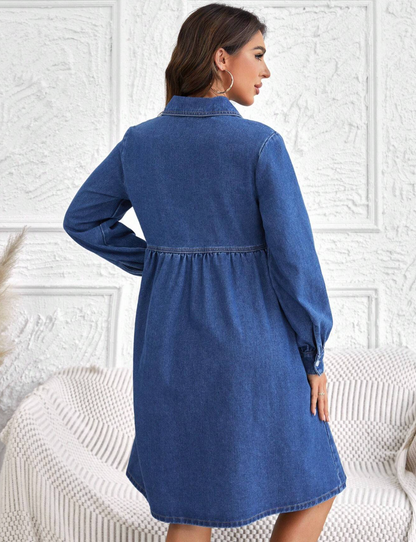 Robe en jeans avec fermeture éclair