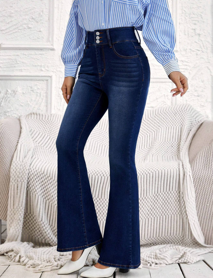 Jeans avec jambe évasée