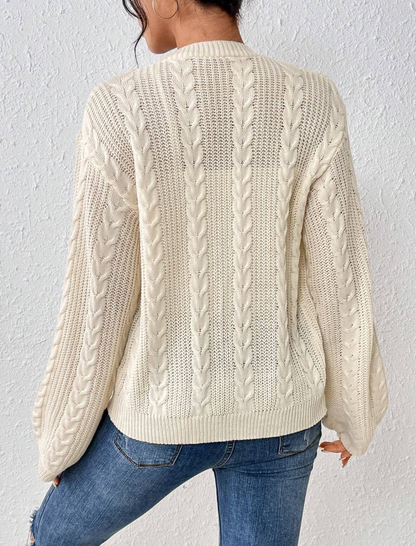 Cardigan élégant en tricot tressé