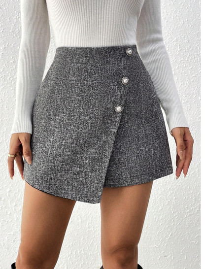 Jupe-short élégant enveloppé asymétrique