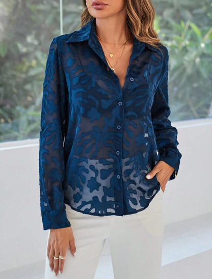 Chemise élégante en maille jacquard