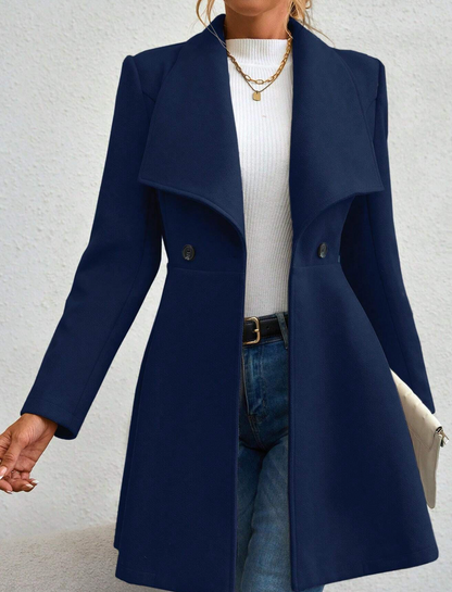 Manteau élégant avec col cascade