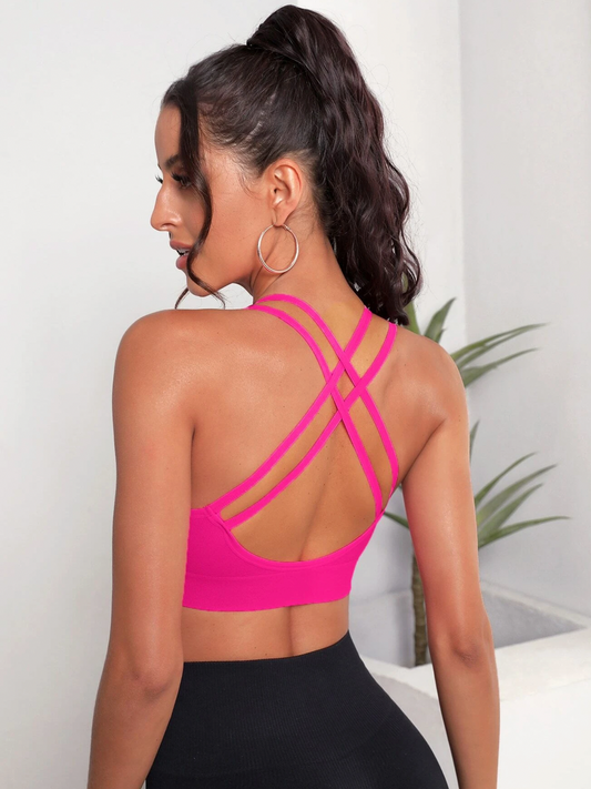 Brassière de sport avec criss-cross au dos