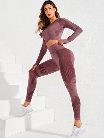 Ensemble t-shirt manches longues et legging de sport