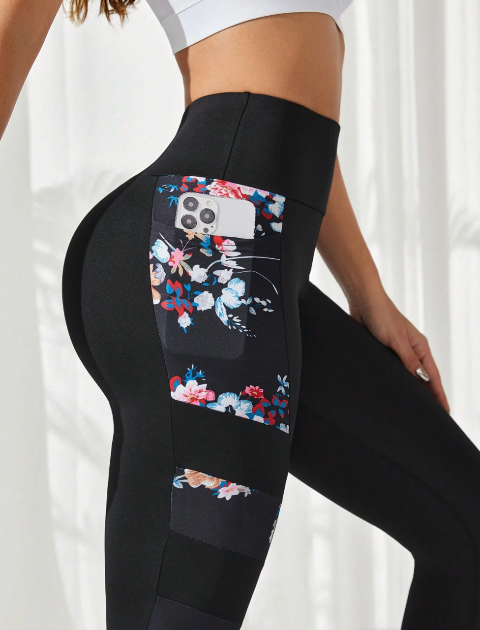 Legging de sport avec imprimé floral