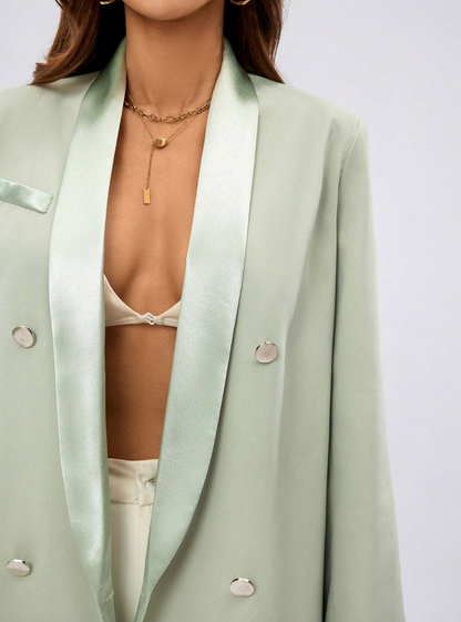 Blazer élégant avec col en satin