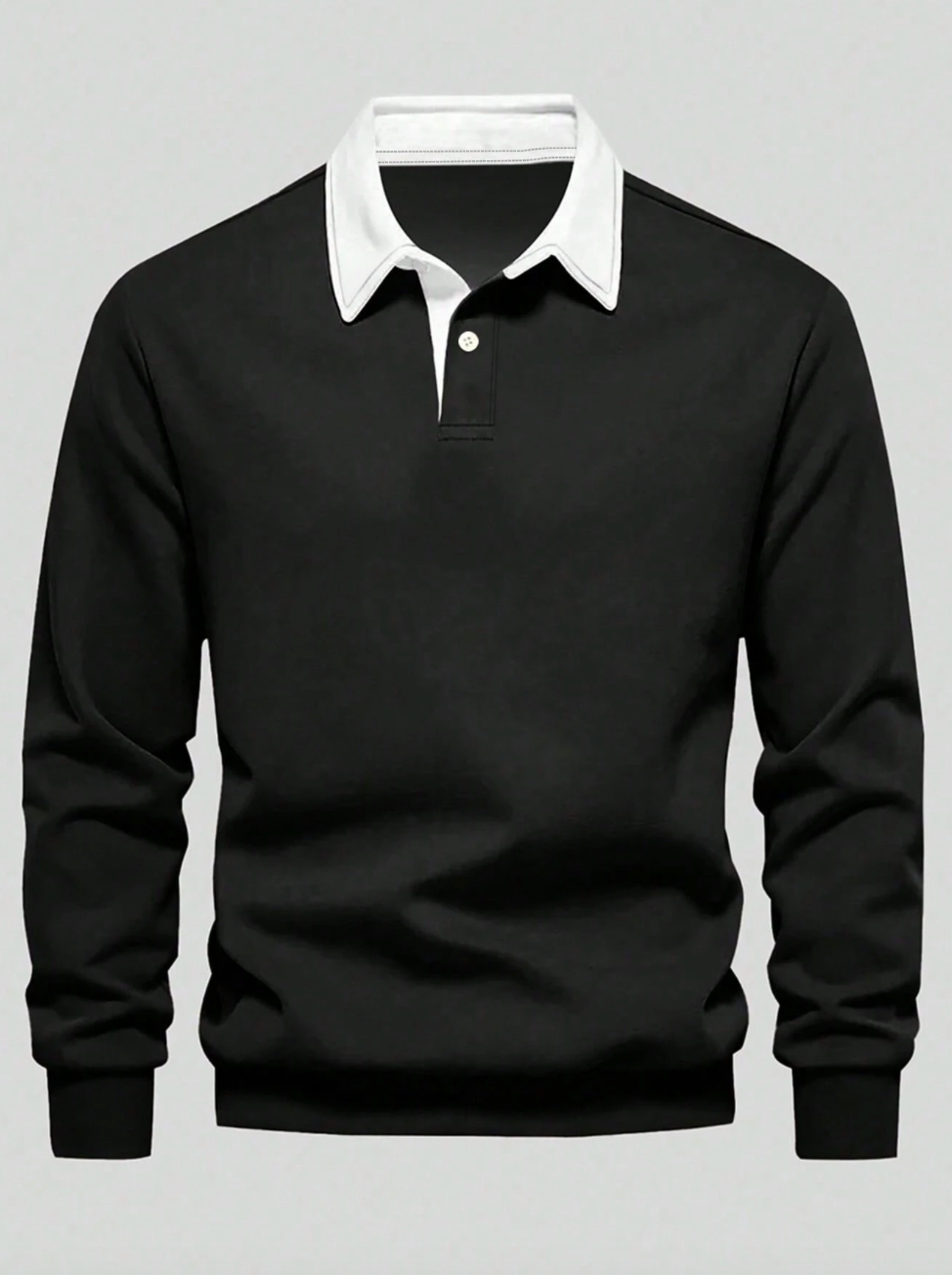 Sweat-shirt polo homme avec design bac couleur