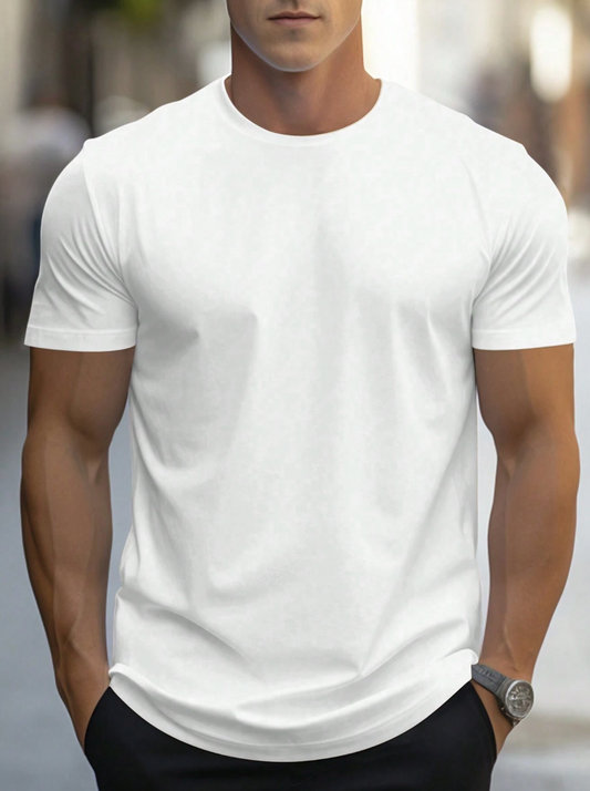 T-shirt basique homme avec col rond