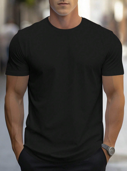 T-shirt basique homme avec col rond