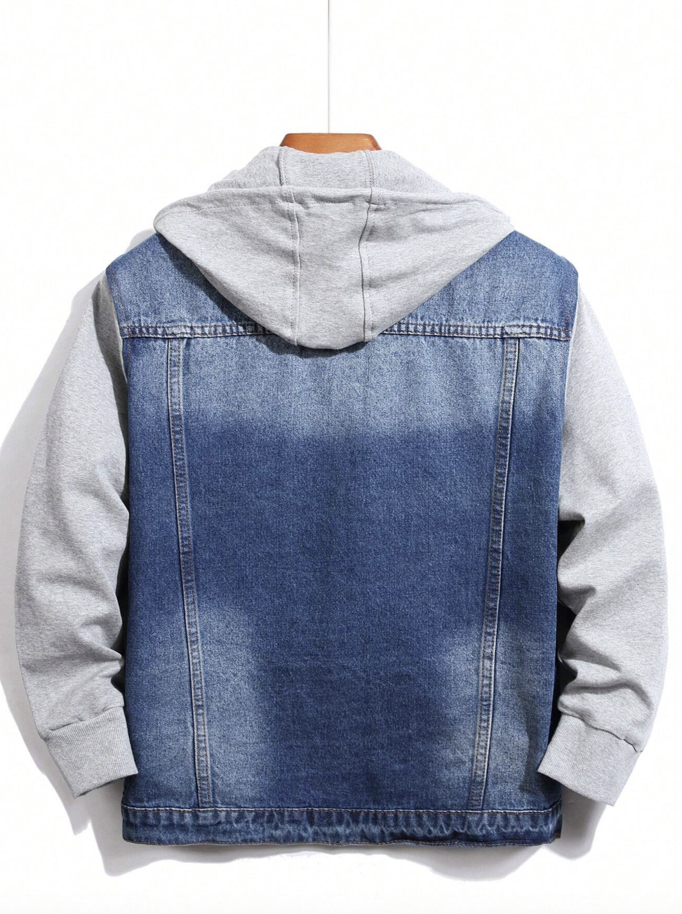 Veste en jeans homme 2 en 1 avec capuche