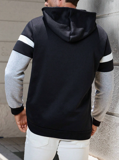 Jacket sweat-shirt homme avec fermeture éclair et capuche