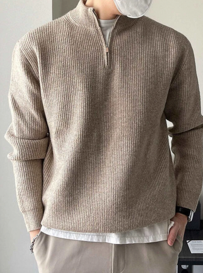 Pull élégant homme avec fermeture éclair