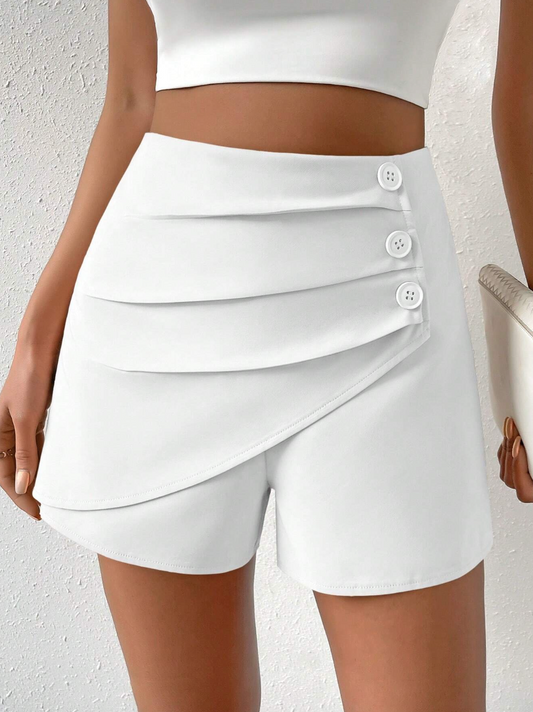 Shorts mit Knopfdetails