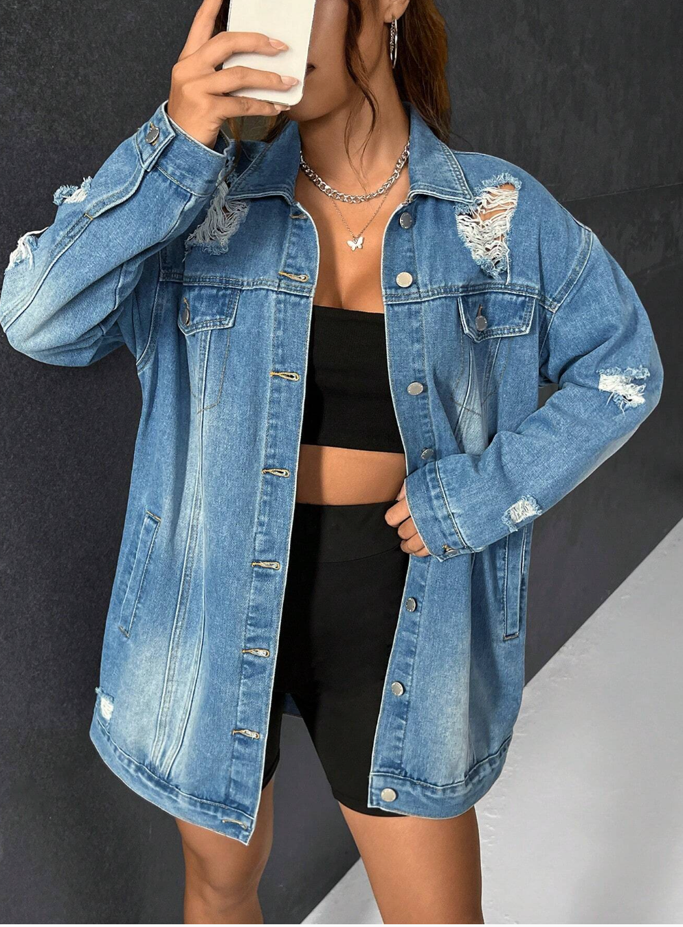 Jeansjacke mit Tränen