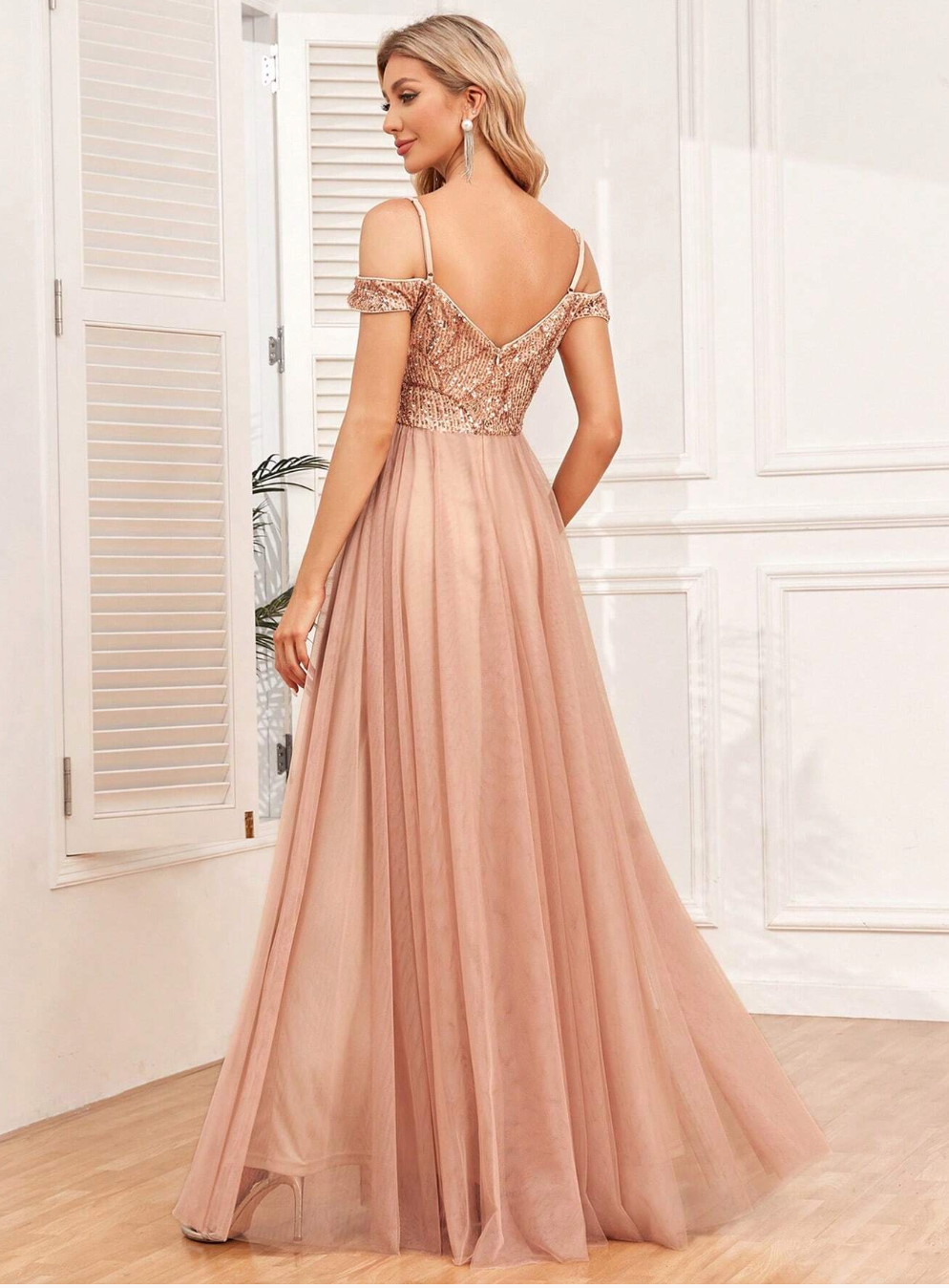 Robe de cérémonie longue avec strass