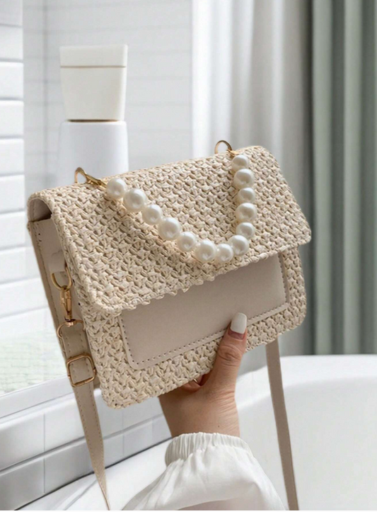 Sac à main avec décor de perles