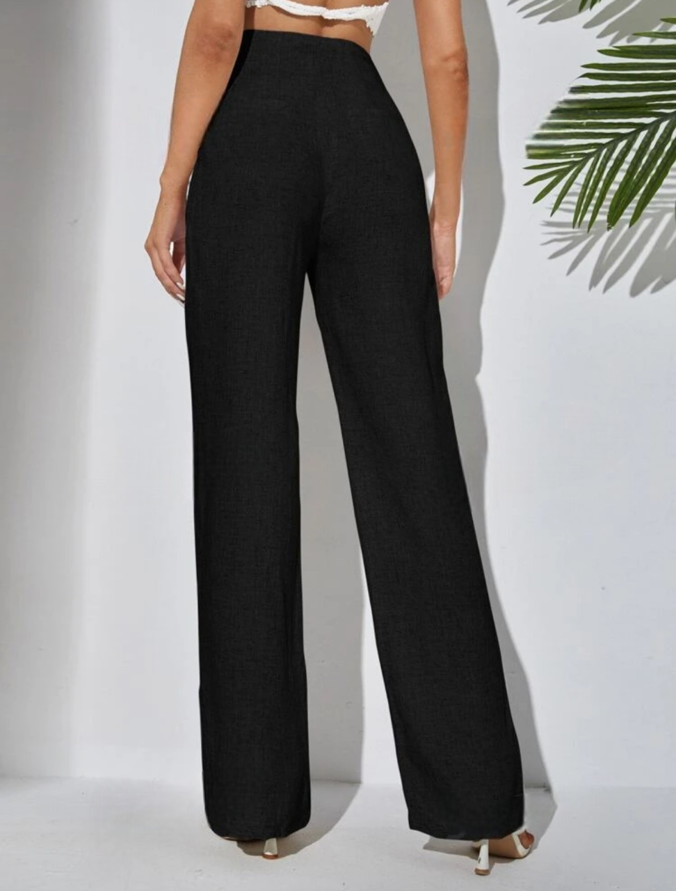 Pantalon élégant avec taille haute