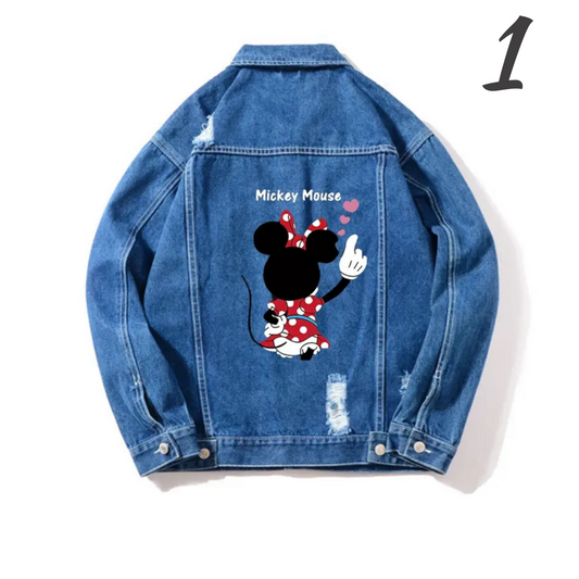 Jacket en jeans avec imprimé Disney