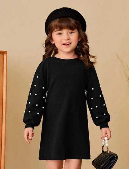 Robe fille élégante avec détails perles