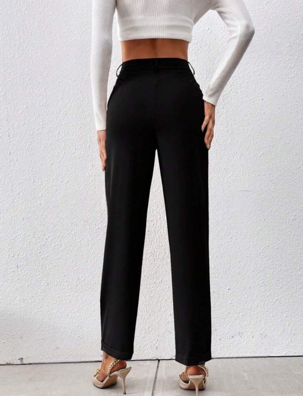 Pantalon élégant avec taille haute