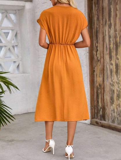 Robe élégante avec décolleté en V