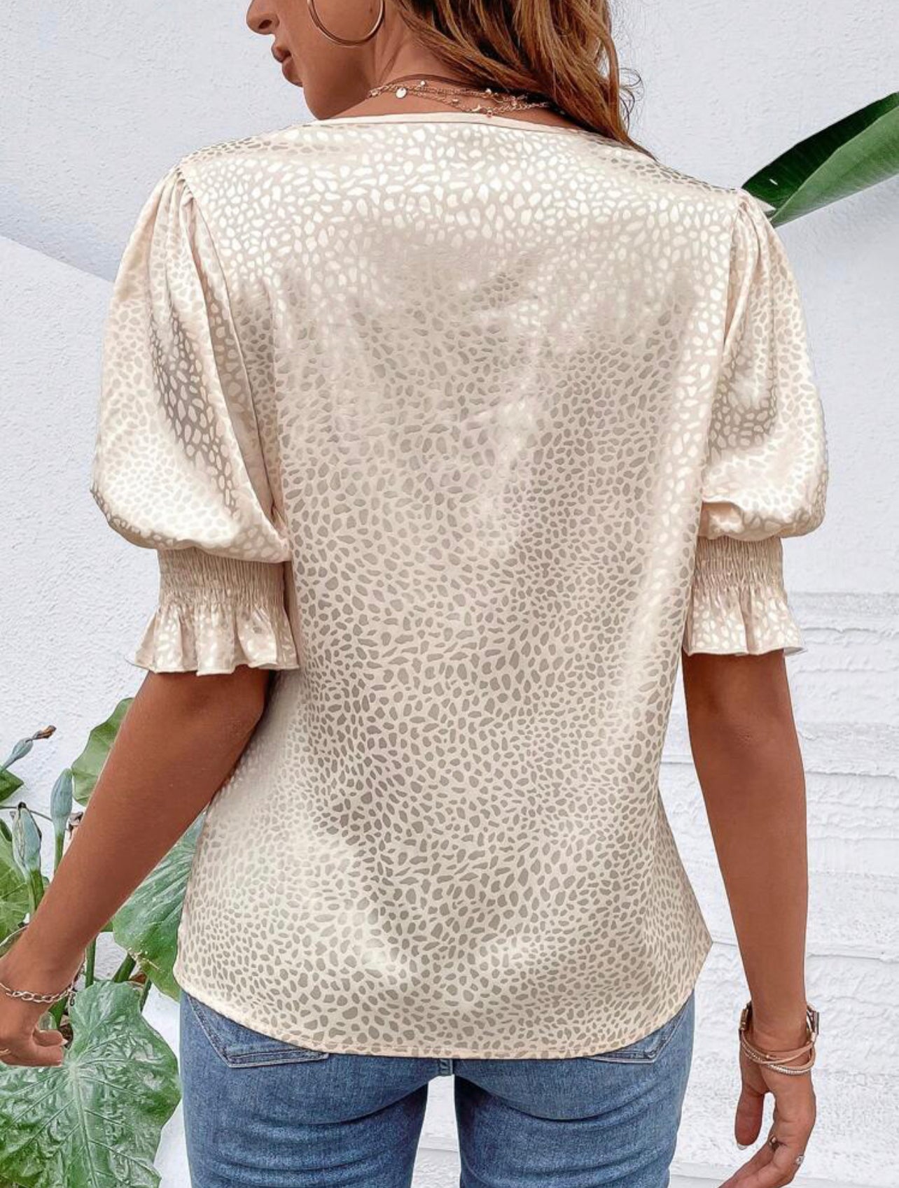 Bluse mit Puffärmeln