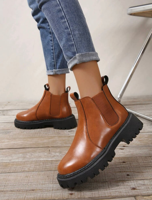 Bottes en simili cuir