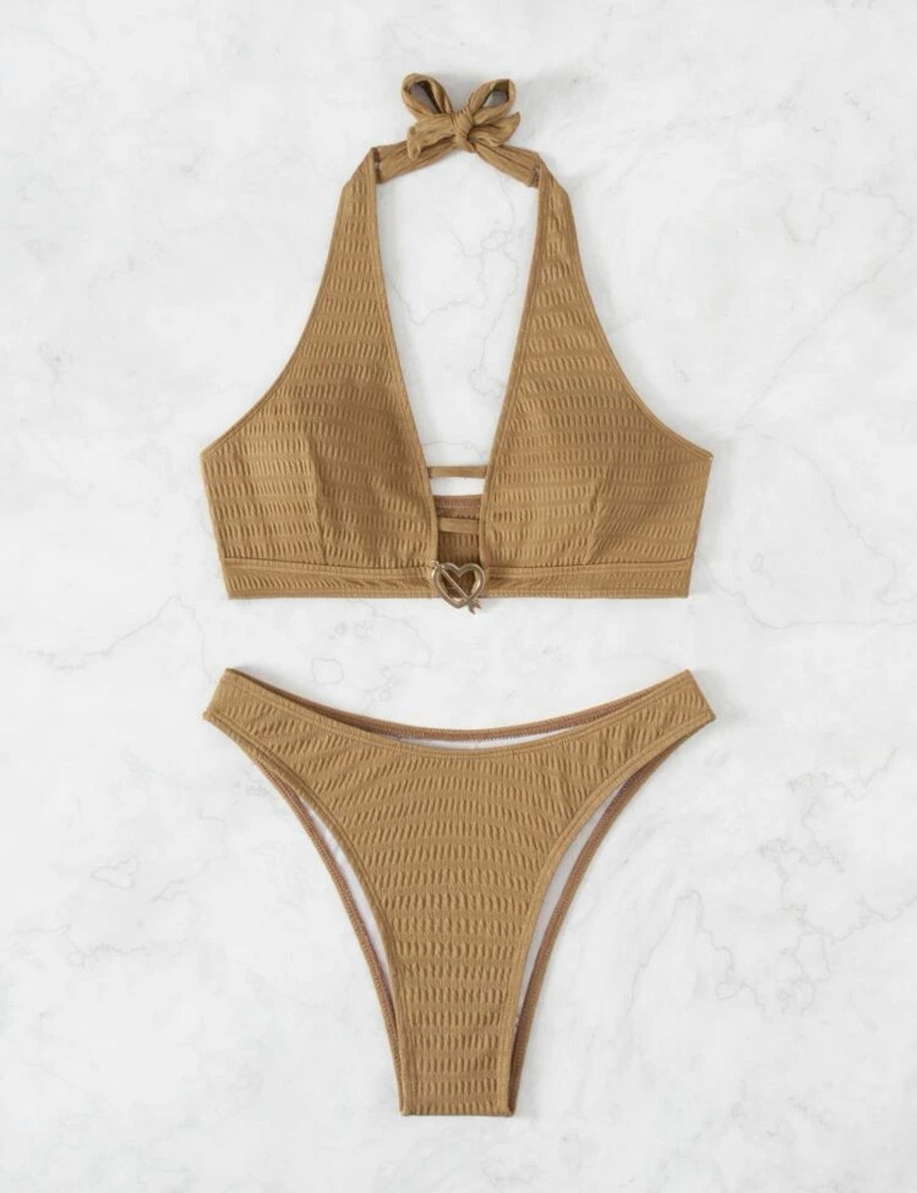 Ensemble bikini avec détail coeur